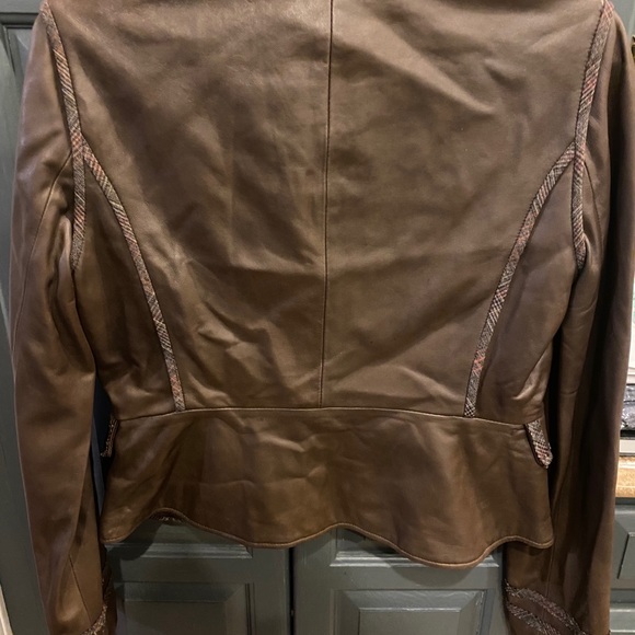 BCBG Plaid leather jacket - Picture 4 of 4